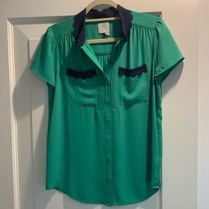 • HD IN PARIS • SCALLOPED COLLAR BUTTON DOWN •